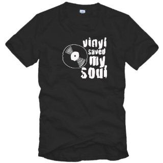 VINYL SAVED MY SOUL T Shirt ( Vinyl Shirt, Club Shirt ): Sport & Freizeit