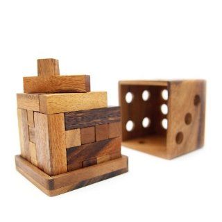 3D Wrfel aus Y's Holz Puzzle Knobel IQ Spiel: Spielzeug