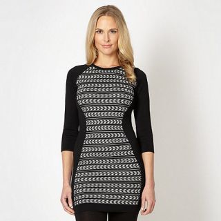 Star by Julien Macdonald Designer black chevron panelled tunic