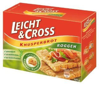 Leicht & Cross Roggen Knusperbrot, 8er Pack (8 x 125 g Packung): Lebensmittel & Getrnke