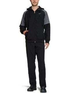 Nike Herren Trainingsanzug Classic Warmup   Taffeta, schwarz/dunkelgrau/wei, S / 40 42, 404516 010: Sport & Freizeit