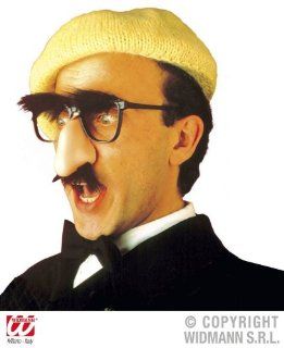 Brille mit Nase und Bart Groucho Nasenbrille Maske schwarz hautfarben Spabrille Brillenmaske Lustige Brille: Spielzeug