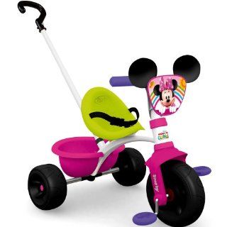 Smoby Dreirad Minnie Mouse mit Schubstange, Freilauf, Kippwanne, Lenkblockierung: Spielzeug