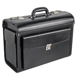 Dermata Pilotenkoffer Leder 45 cm schwarz: Koffer, Ruckscke & Taschen