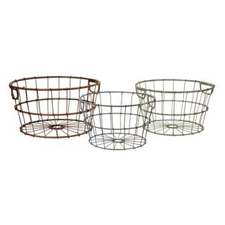 Kristley Metal Basket   Set of 3   Home Magazine Racks