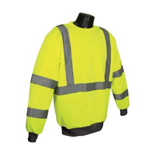Radians RadWear Class 3 Long Sleeve Pullover Sweatshirt — Lime  Safety Shirts