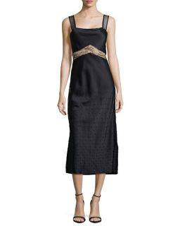 Jason Wu Crepe Dress with Embroidered Lace