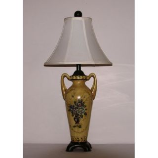 Scroll Medallion 31 H Table Lamp with Bell Shade by Amita Trading