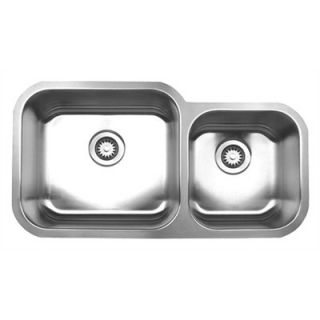 Vigo 31.5 x 20.5 Double Bowl Undermount Kitchen Sink with Faucet