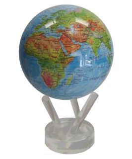Mova Rotating Blue with Relief Map Gloss Finish 4.5 in. diam. Globe