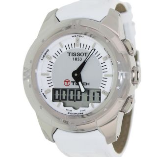 Tissot Womens T Touch Ii T047.220.46.086.00 White Leather Grey Dial