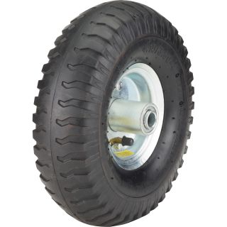 Ironton 10in. Pneumatic Wheel and Tire— 300-Lb. Capacity, Lug Tread  Caster Replacement Parts