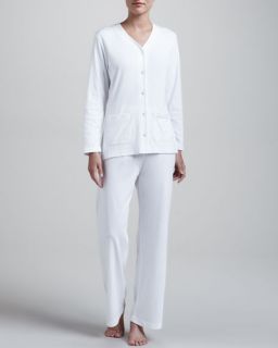 P. Jamas Butter Knit Pajamas, White