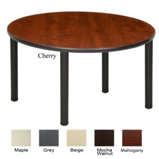Regency Seating 48 inch Round Table with Black Post Legs  