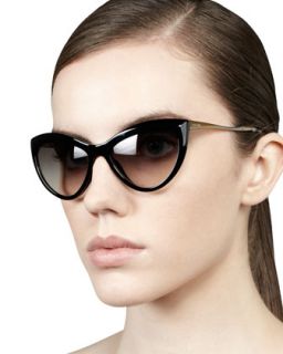 Miu Miu Wide Temple Sunglasses, Red/Black