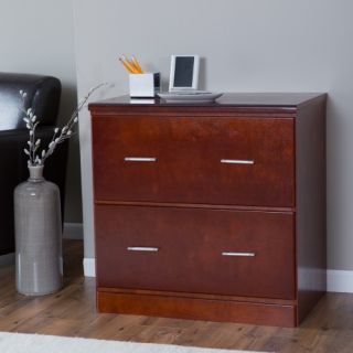 Valona Modern Custom Two Drawer Lateral Filing Cabinet   Cherry