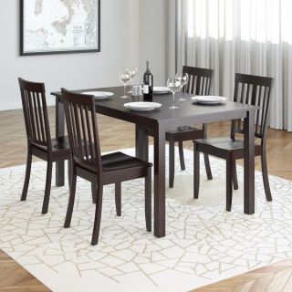 CorLiving DRG 795 Z5 Atwood 5 piece Dining Set with Cappuccino Stained