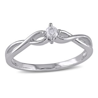 Haylee Jewels 10k Gold 1/10ct TDW Diamond Promise Ring (H I, I2 I3)