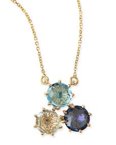 KALAN by Suzanne Kalan Multi Stone Blue Cluster Pendant Necklace
