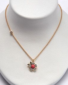 Juicy Couture Pave Flower Wish Necklace