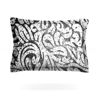 KESS InHouse Black and White Paisley by Caleb Troy Woven Pillow Sham