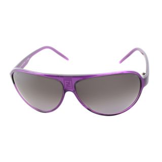 Fendi Womens FS 1014M 538 Dark Violet Plastic Aviator Sunglasses