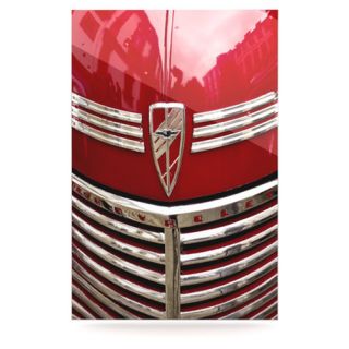 Chevy by Ingrid Beddoes Photographic Print Plaque in Red and Silver