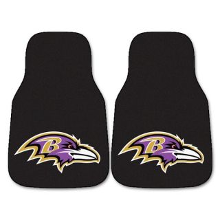 Fanmats Baltimore Ravens 2 piece Carpeted Nylon Car Mats