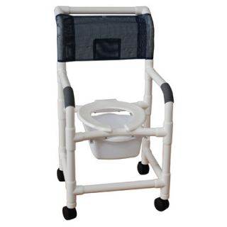 MJM International Standard Deluxe Shower Chair with Slide Out Commode