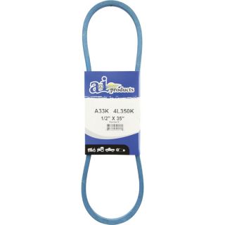 A & I Products Blue Kevlar V-Belt with Kevlar Cord — 35in. x 1/2in., Model# A33K/4L350K  Belts   Pulleys