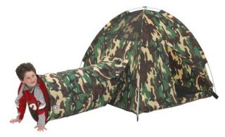 Pacific Play Tents Command HQ Nylon Play Tent and Tunnel Combo   Indoor Playhouses