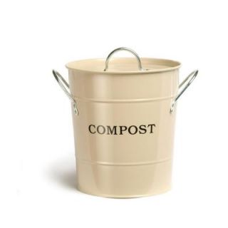 Exaco 2 in 1 Cream/Oatmeal Lid with Rubber Seal Compost Bucket CPBS01