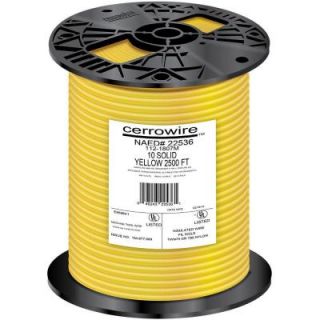 Cerrowire 2500 ft. 10 Gauge Yellow Solid THHN Wire 112 1807M