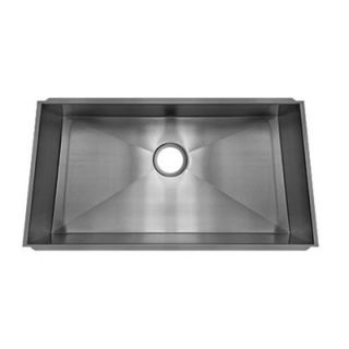 Julien Trapezoid 33.33 x 17.5 Undermount Single Bowl Kitchen Sink