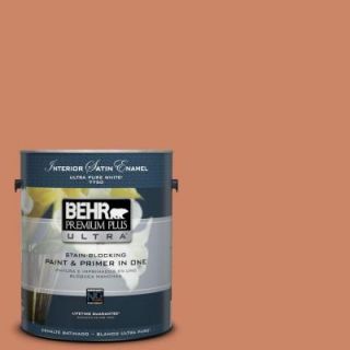 BEHR Premium Plus Ultra 1 gal. #230D 5 Aztec Brick Satin Enamel Interior Paint 775301