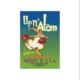 Up N' Atom California Carrots Print (Canvas Giclee 12x18)