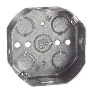 Steel City 4 in. 15.8 cu. In. Octagon Ceiling Box (Case of 25) 541511234 25R