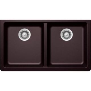 SCHOCK ALIVE Undermount Composite 33 in. 0 Hole 50/50 Double Bowl Kitchen Sink in Acai ALIN200YU080