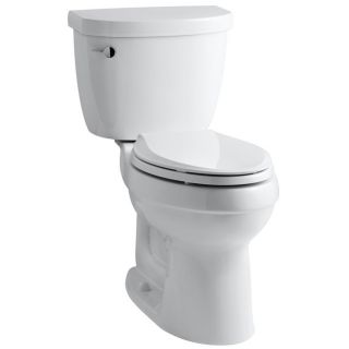 KOHLER Cimarron White 1.28 GPF (4.85 LPF) 12 Rough In WaterSense Elongated 2 Piece Custom Height Toilet