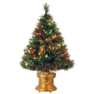 National Tree Company 3 ft. Fiber Optic Ice Artificial Christmas Tree with Multicolor Lights SZIX7 102 36 1