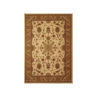 Safavieh Lyndhurst Ivory and Tan Rectangular Indoor Machine Made Throw Rug (Common: 3 x 5; Actual: 39 in W x 63 in L x 0.42 ft Dia)