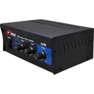 PyleHome PCA2 Stereo Power Amplifier, Black