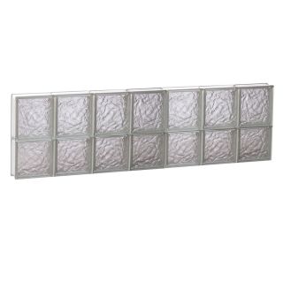 REDI2SET Ice Glass Pattern Frameless Replacement Block Window (Rough Opening: 42 in x 14 in; Actual: 40.25 in x 13.5 in)