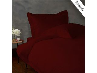 Super Soft and Elegant 3PC Duvet Set 300 Thread Count King 100% Egyptian Cotton Burgundy Solid by HotHaat