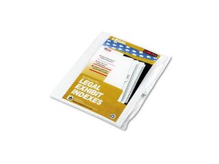 Kleer Fax 91814 90000 Series Legal Exhibit Index Dividers, 1/26 Cut Tab, Title "N", 25/Pack