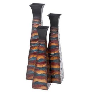 Aspire Tall Square Tapered Floor Vase (Set of 3)