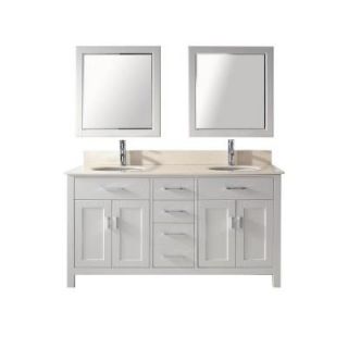 Studio Bathe Kalize 63 in. Vanity in White with Marble Vanity Top in Beige and Mirror KALIZE 63 WHITE BEIGE