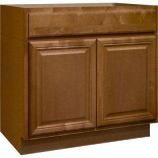 Hampton Bay 36x34.5x24 in. Cambria Accessible Sink Base Cabinet in Harvest KSBA36 CHR
