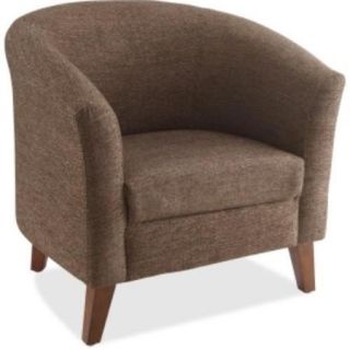 Lorell Fabric Club Armchair   Fabric Brown Seat   Brown Back   31.5" X 28.8" X 30.8" Overall Dimension (llr 82097)