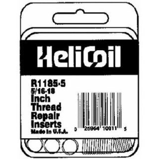 Helicoil R1084 5 Replacement Inserts, 5mm x 0.80 NC, 12 Pack